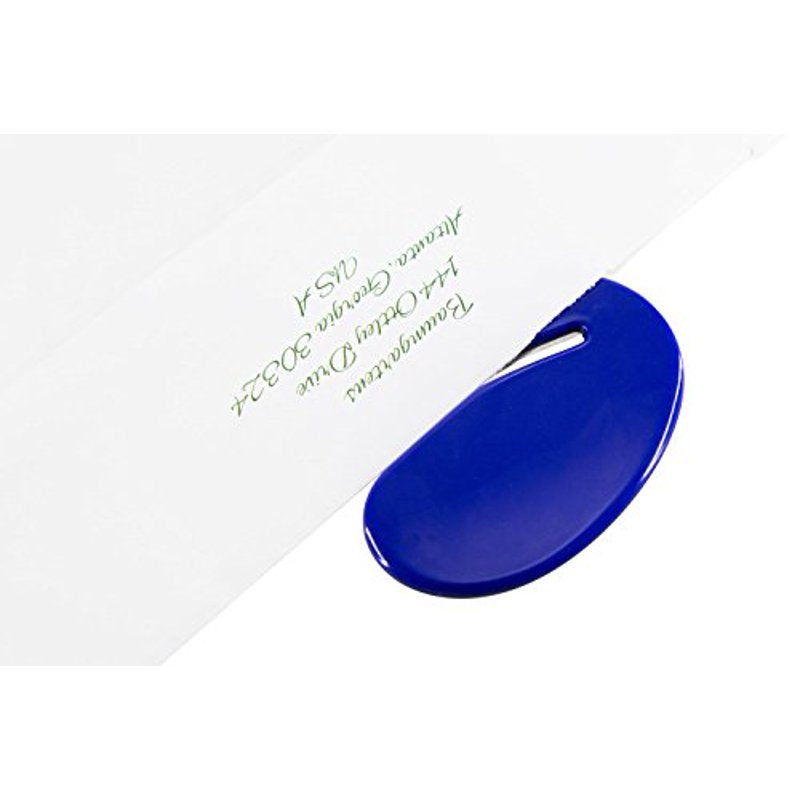 Assorted Color Letter Opener - Ergonomic Circular Design with Sharp Blade