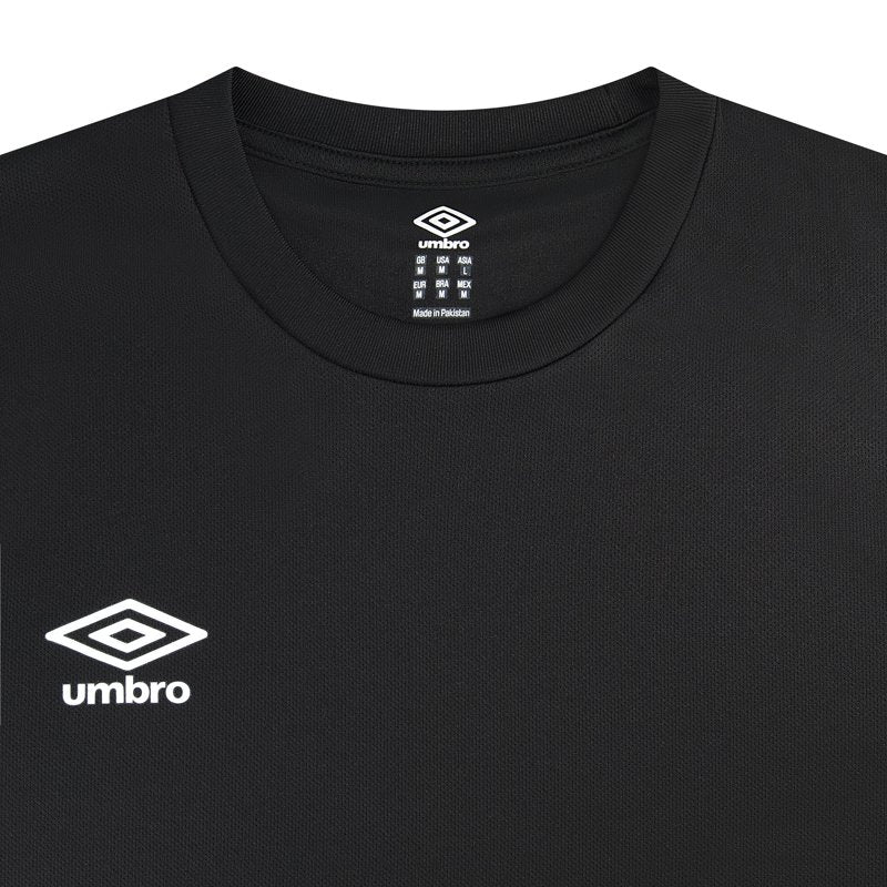 Umbro Club Jersey - Men's Athletic Short Sleeve Jersey, Size L, Black