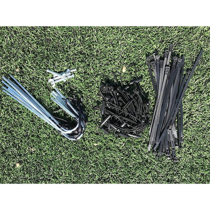 Pass 12' x 6' Competition Soccer Goal - 2in Steel Frame with Net, Ground Stakes