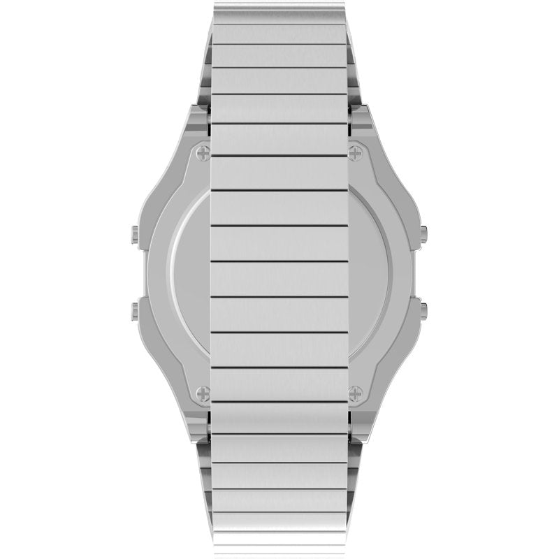 Indigo Men's Stainless Steel Expansion Watch Band - Silver