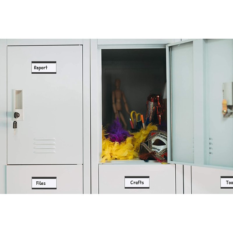 Magnetic Shelf Label Holders with Removable Strips & Protectors - 75 Pieces