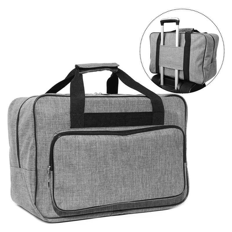 Sewing Machine Travel Case - Hard Side Organizer with Padded Handle & Shoulder Strap