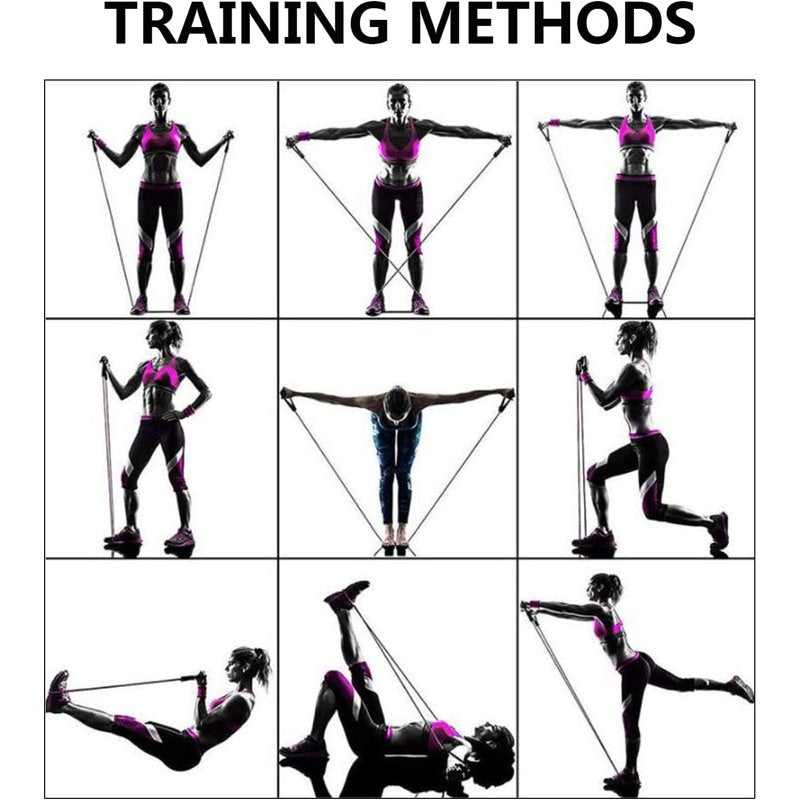 180Lb Pilates Bar Kit with Resistance Bands for Full Body Workout