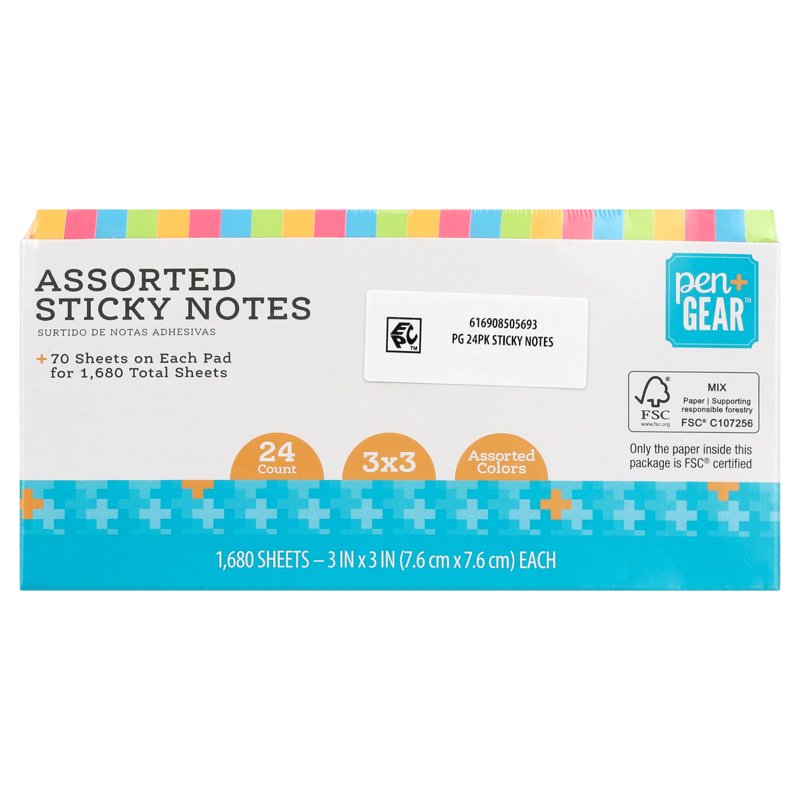 Neon Sticky Notes Set - 1680 Sheets, 3 x 3 Inches, Repositionable