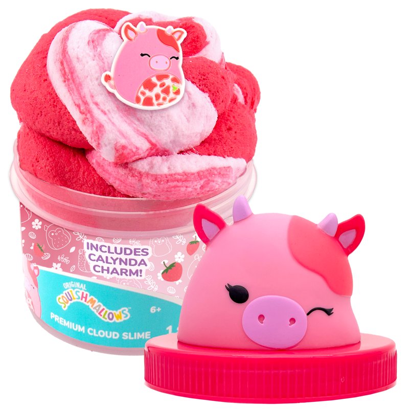 Squishmallows Cloud Slime Set - Assorted Fluffy Scented Jars with Charms