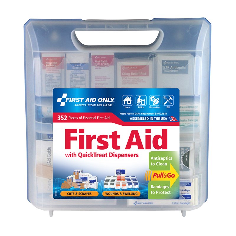 352-Piece Emergency First Aid Kit with Dispenser for Home, Work & Travel
