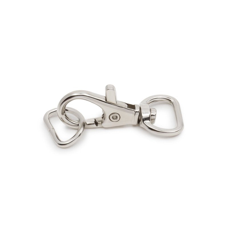 12 Sets 1/2 Inch Swivel Hooks & D-Rings for Bags & Crafts - Nickel, Gold, Gray