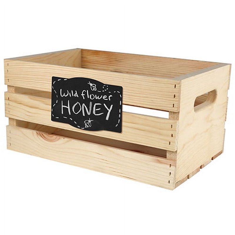 Wooden Chalkboard Labels for Crates - Rustic Home Decor 4 Pieces