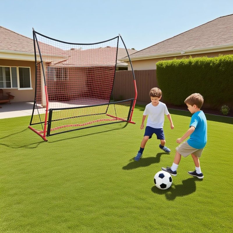 Soccer Rebounder 2-in-1 Spot Target, Double-Sided Trainer 6'x4.6' & 6'x1.4'