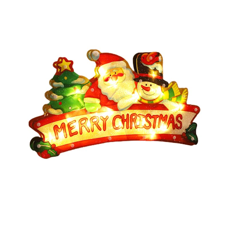 Battery Operated Christmas Window Hanging Lights with Suction Cups - Indoor Holiday Decor