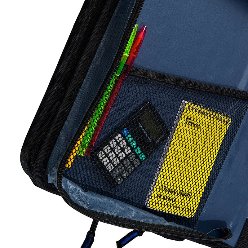2-Inch Zipper Binder with Ring Storage for School & Office - Black