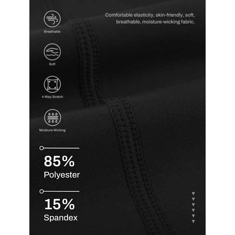 High Waist Yoga Capri Leggings with Pockets for Women - Stretch & Moisture-Wicking, Black, Size L