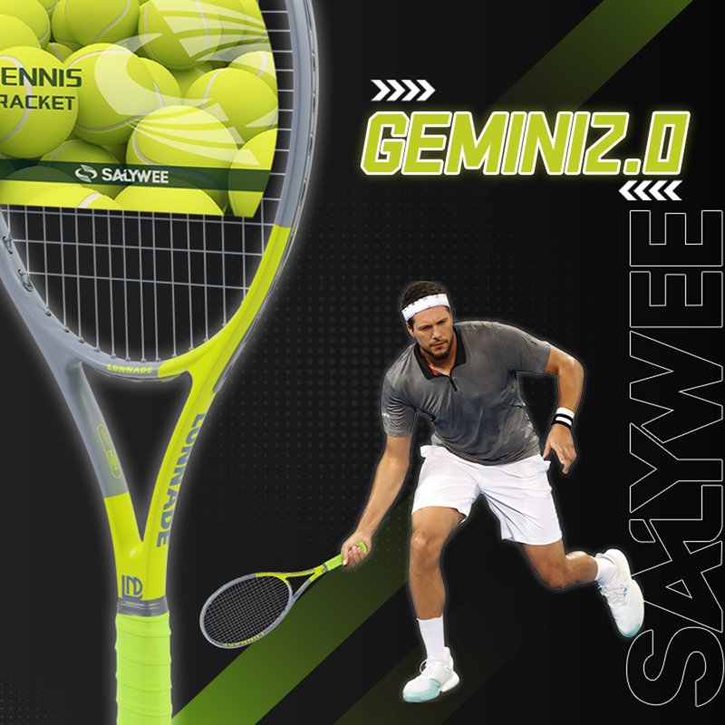 Pro-Grade Carbon Fiber & Aluminum Tennis Racket with Free Bag - Lightweight & Shock Absorbing for Adults