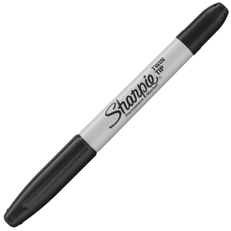 Sharpie Twin Tip Permanent Markers - Fine & Ultra Fine Black, 4 Pack