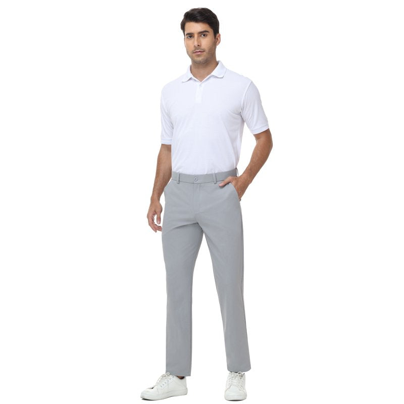 Men's Golf Pants Stretch Work Dress Pants Lightweight Quick Dry Casual Trousers