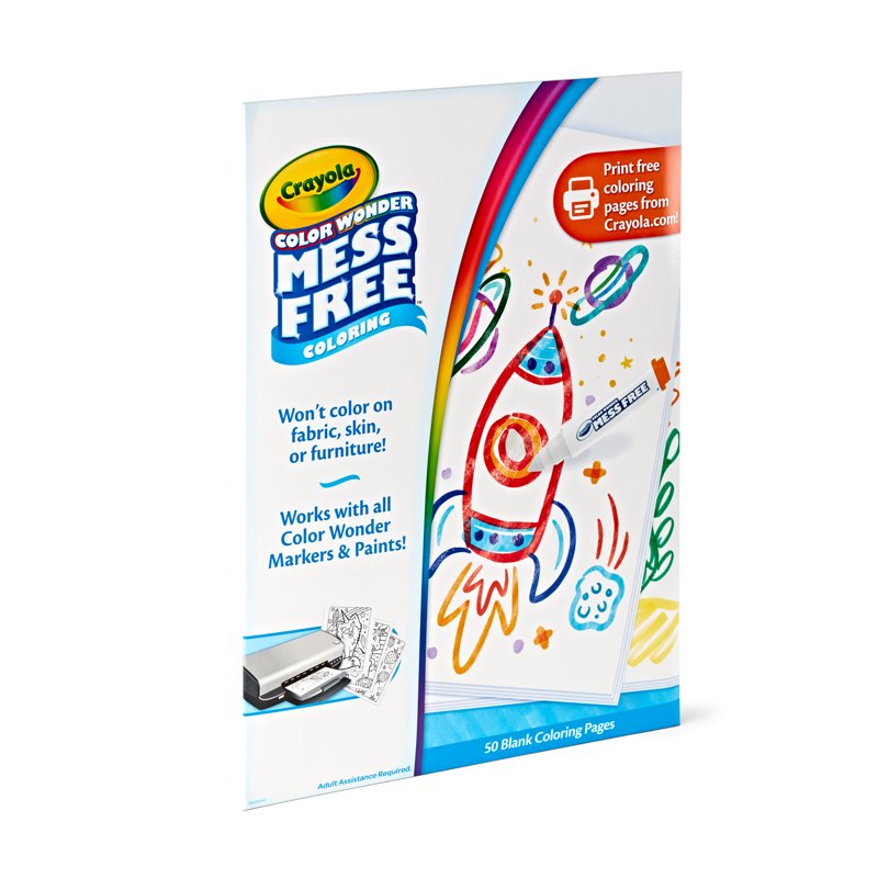 Mess Free Coloring Pages for Toddlers - 50 Reusable Art Sheets, Travel & Gift