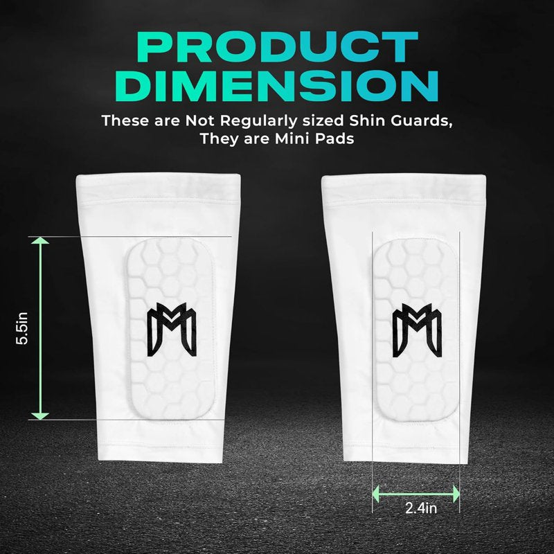Mini Shin Guard Sleeves with Built-In EVA Pads - White, Variation Maxi