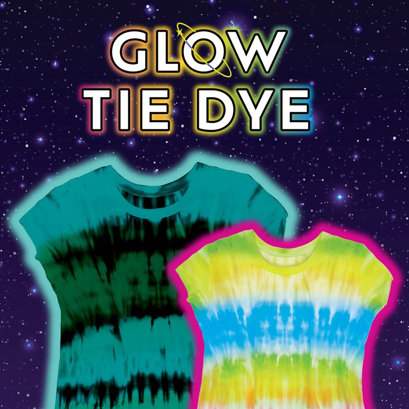 Tie-Dye Fabric Dye Kit with Glow Pigments - 77 Pieces for Cotton & Silk
