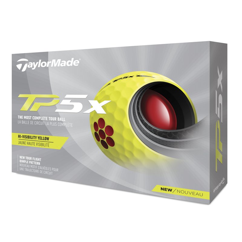 TaylorMade TP5x Golf Balls 12 Pack - Yellow (2022)