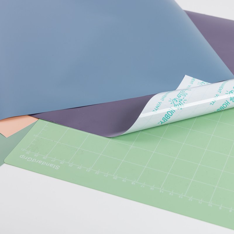 Permanent Craft Vinyl Sheets - Cool Tone Sampler for DIY Projects - 12x12 Inches