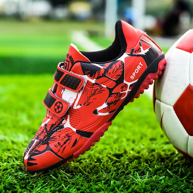 OnyxTrek Youth Turf TF Training Soccer Shoes - Red (1 Little Kid), Rubber Multi-Studs