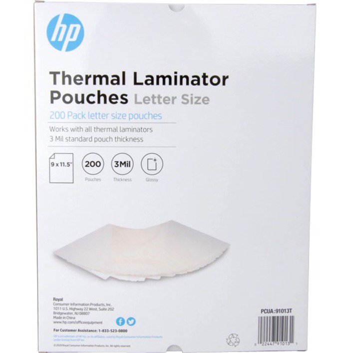 Laminating Pouches 3 Mil Thickness for Letter Size Documents - 200 Pack