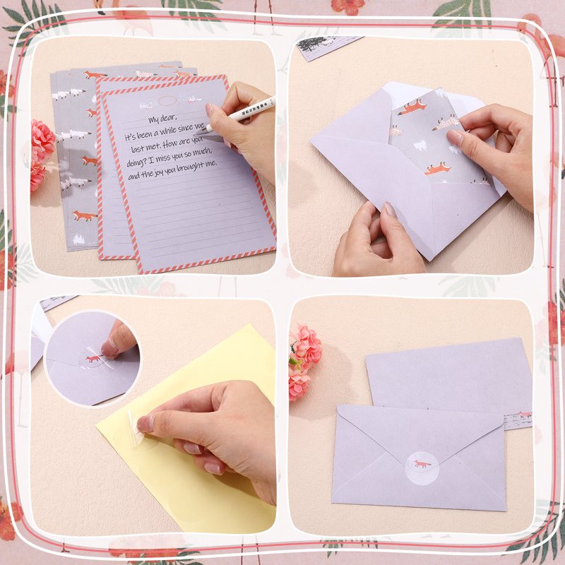 54-Piece Stationery Set with Envelopes and Labels for Writing Letters and Invitations