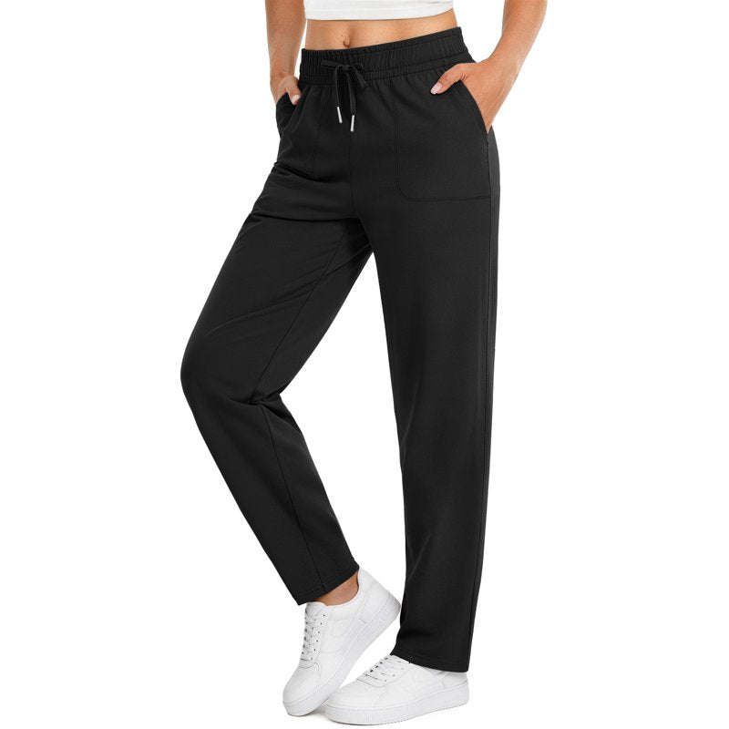 Women's Stretch Knit Lounge & Athletic Pants with Pockets - Casual Workwear