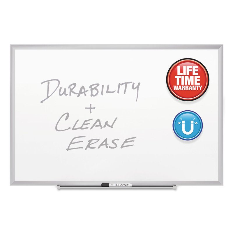 Quartet Classic DuraMax Porcelain Magnetic Whiteboard 36x24 - Silver Frame