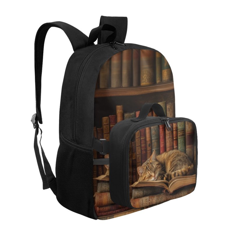 Kids School Backpack and Lunch Box Set - 17 Inch Lightweight with Compartments