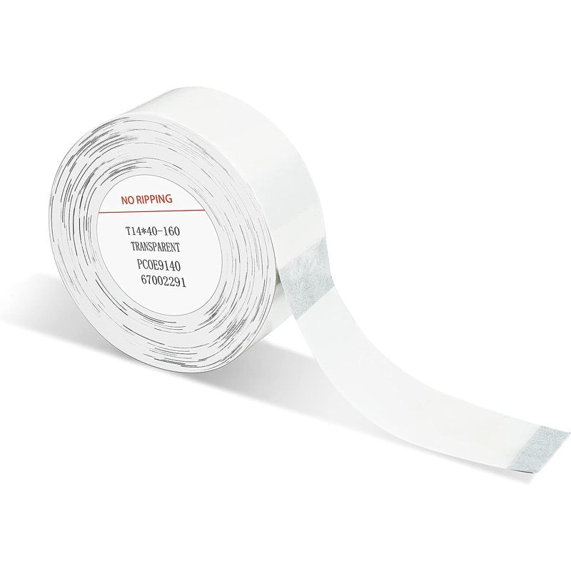 Self-Adhesive Transparent Label Tape 14x40mm, 160 pcs Roll for Office & Home