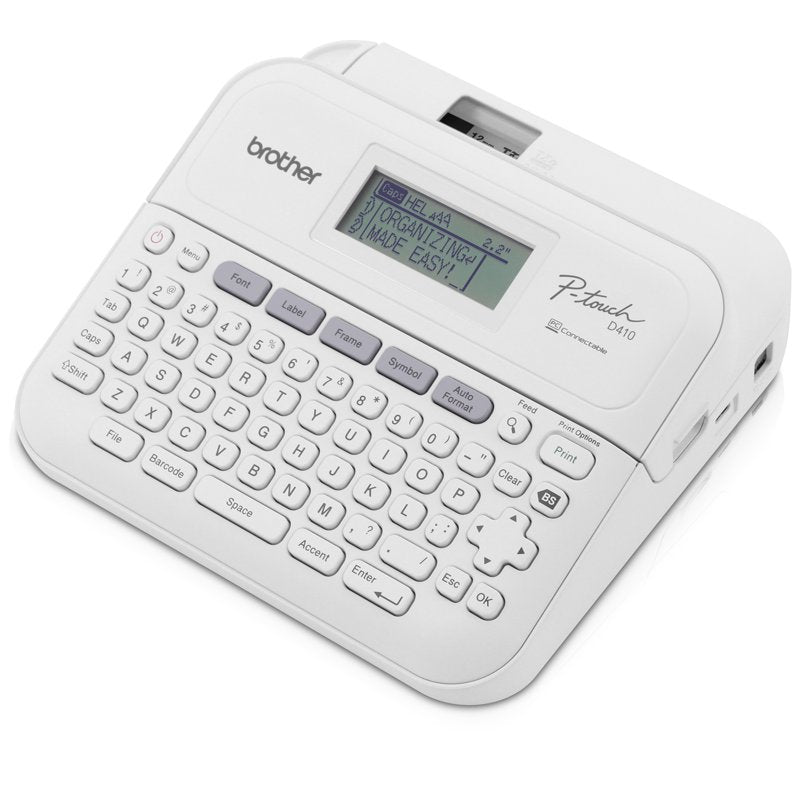 Connected Label Maker for Home Office - Brother PT-D410 with Tape & Software