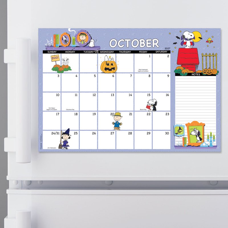 Peanuts Desk Calendar Pad 2027–2028 Large 11x16.25 Inch 24-Month Office Organizer