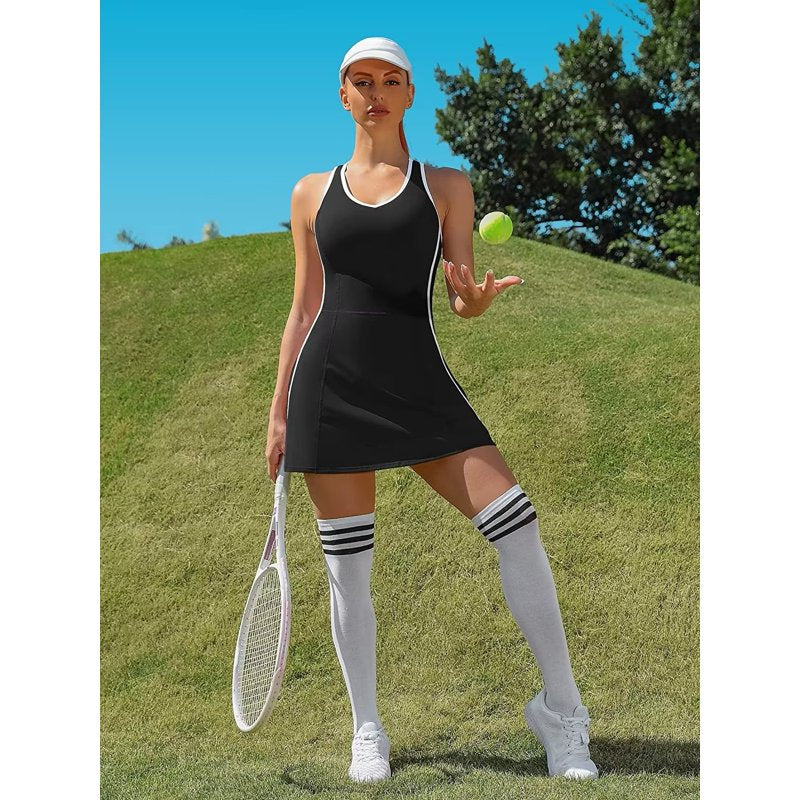 Women’s Tennis Dress with Built-in Bra & Pockets | Athletic Sportswear