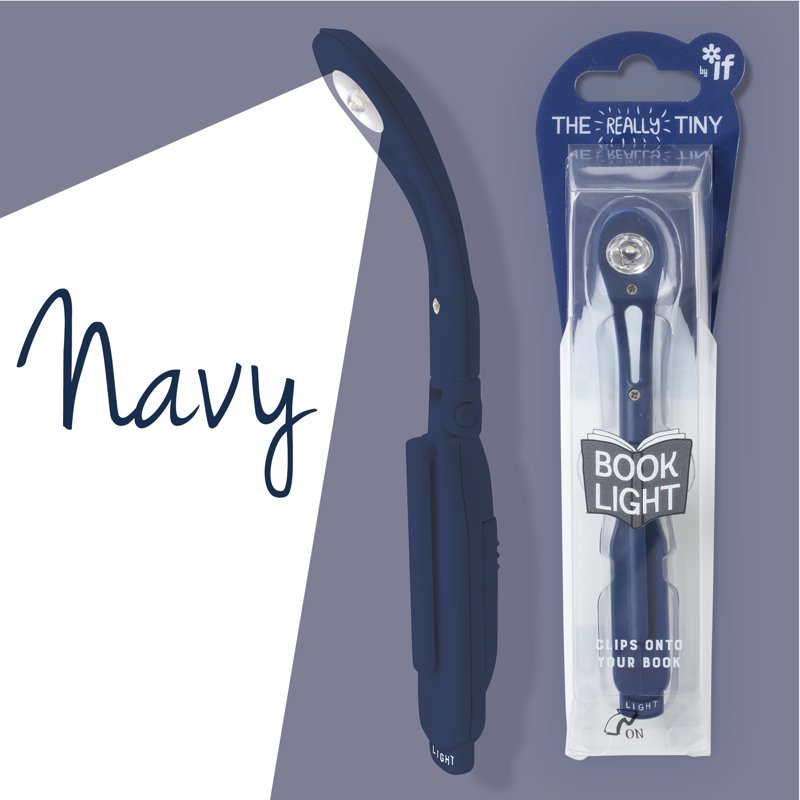 Really Tiny Book Light - Navy Clip-On LED Reading Light