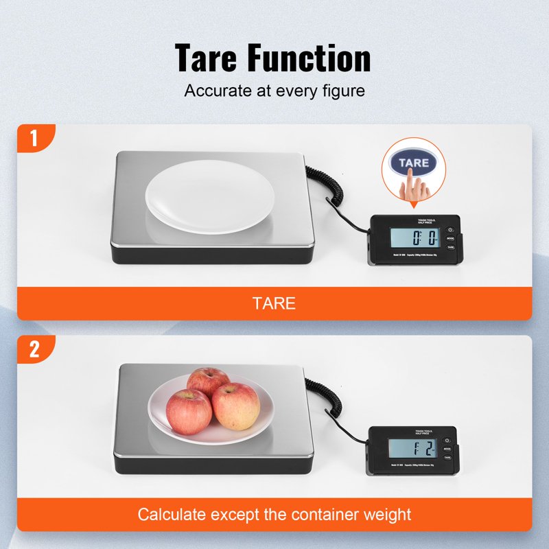 Digital Postal Shipping Scale 440 lbs with LCD Display and Tare Function