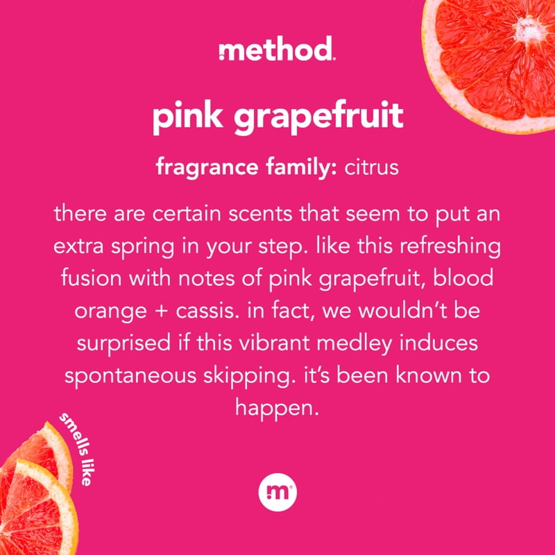 Method Foaming Hand Soap Refill Pink Grapefruit 28 oz – Eco-Friendly, Recyclable Packaging
