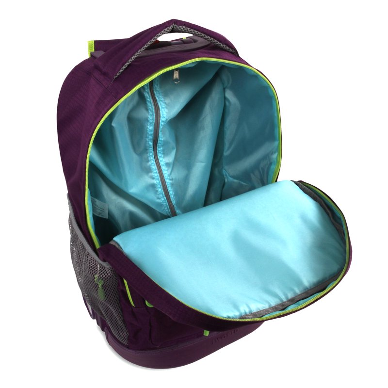Kids Rolling Backpack 18-Inch School & Travel Bag with Wheels Purple