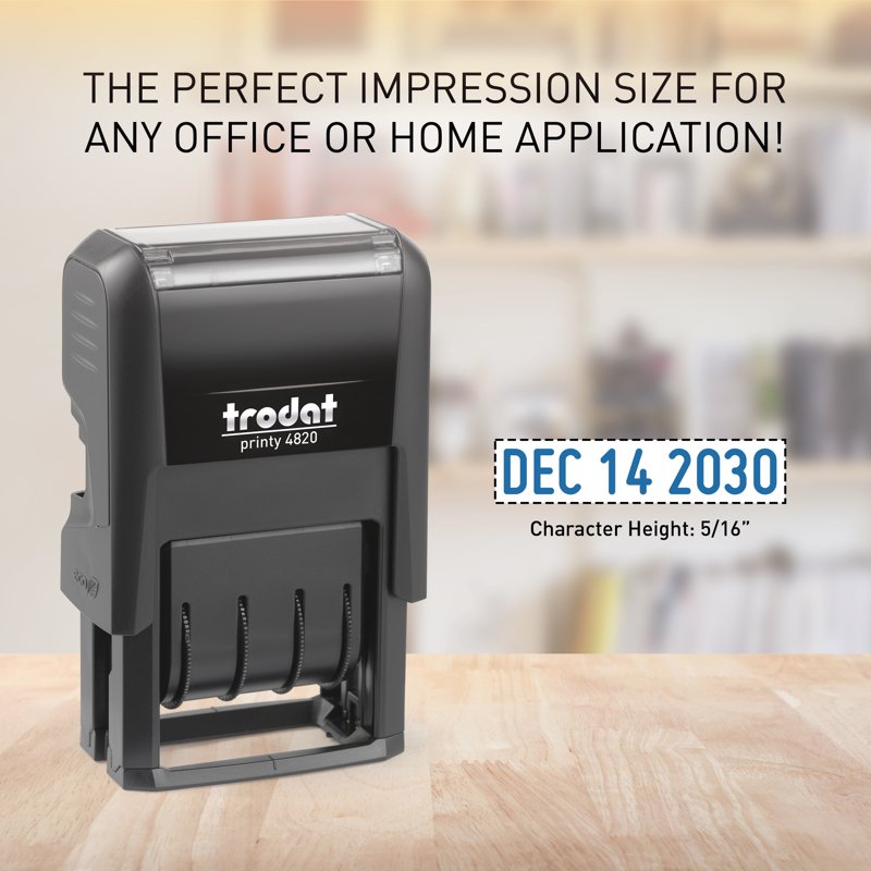 Self-Inking Date Stamp for Office & Personal Use – Adjustable, Eco-Friendly Ink