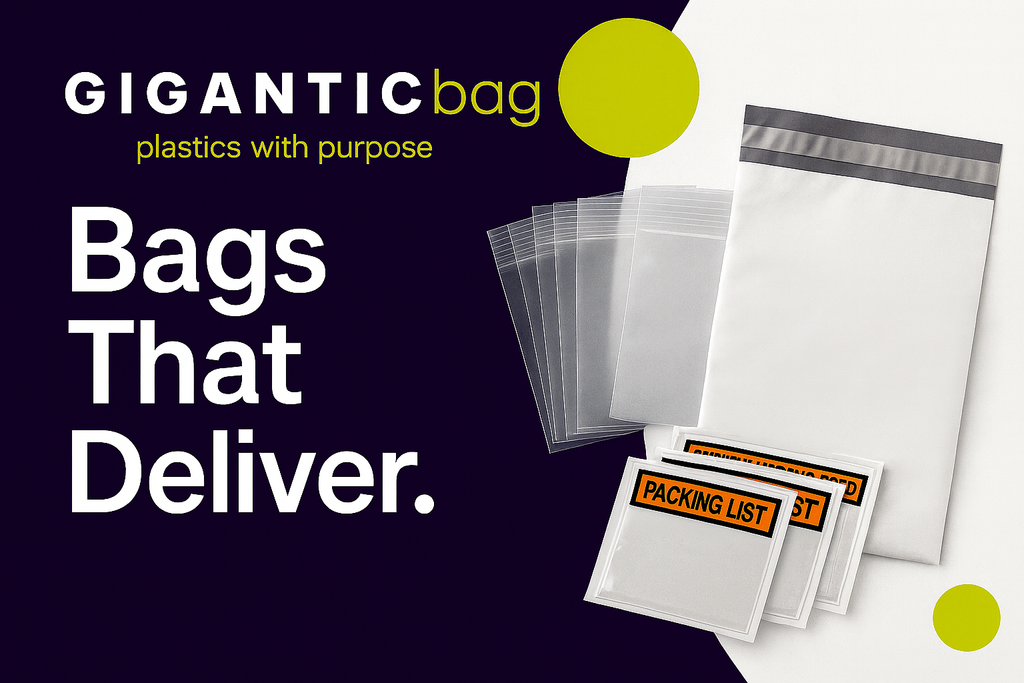 Self-Adhesive Poly Envelopes for Shipping & Packing, Clear, 6.5x10 Inches