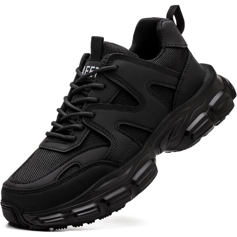 Steel Toe Work Sneakers for Men Women Anti-Slip Puncture-Proof Safety Shoes Lightweight Breathable Construction