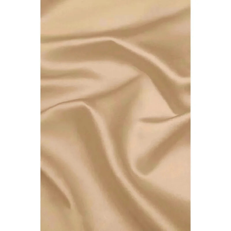 Semi-Sheer Gold Faux Silk Curtain Panels - 55x95 Inches, 2-Pack