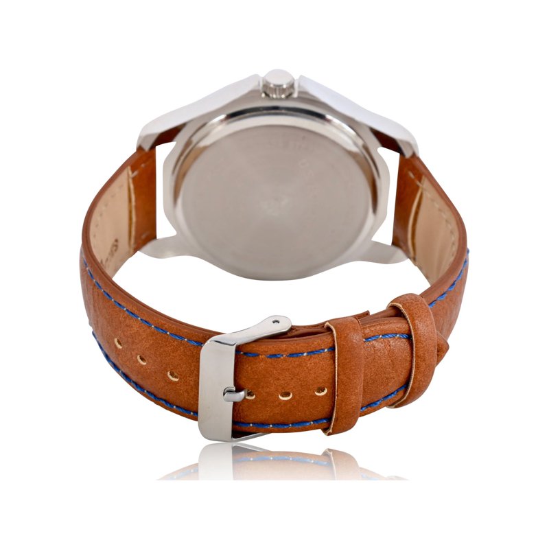 Men's Vintage Watch with Blue and Silver Dial - Quartz Movement