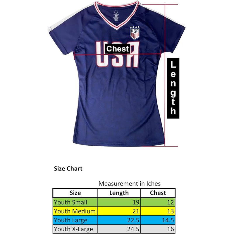 Youth #11 Sophia Smith USA Jersey - Navy, 100% Polyester, Variation: Child XL