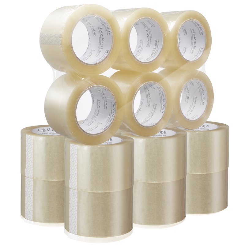Heavy Duty Clear Packing Tape - 3 Inch x 110 Yards, 2 Mil Thick, Multipurpose Sealing Rolls