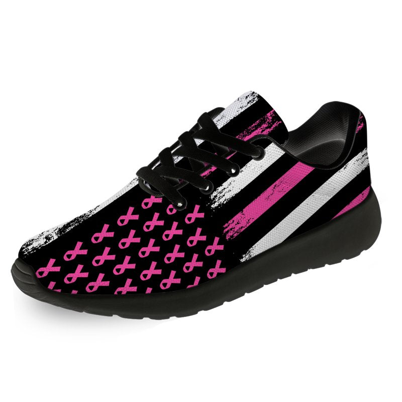 Women's Tennis Shoes Breast Cancer Awareness Sneakers - Lightweight & Breathable