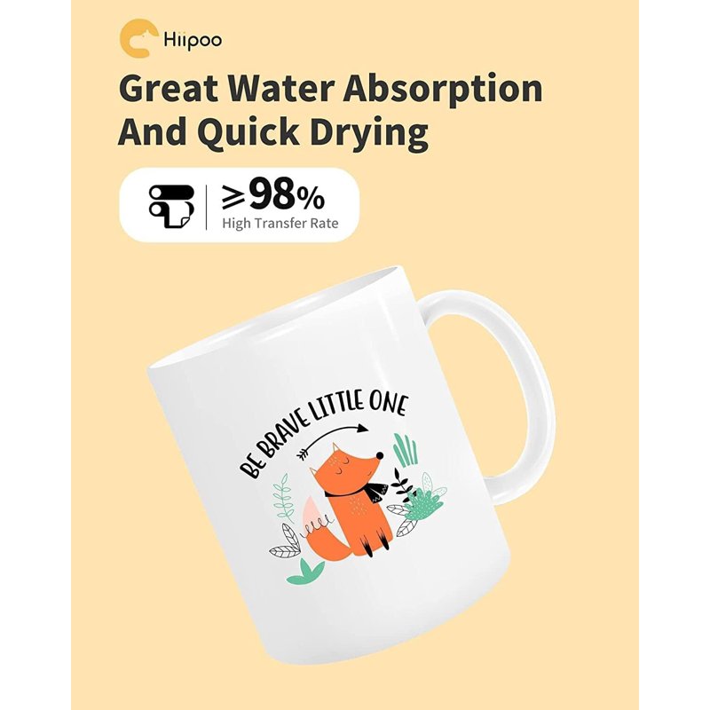 Sublimation Paper 8.5x11 Inch - 110 Sheets, High Transfer Rate for Mugs & T-Shirts