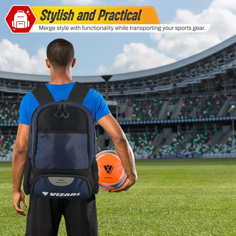 Sports Backpack for Soccer Volleyball Basketball & More - Kids & Adults