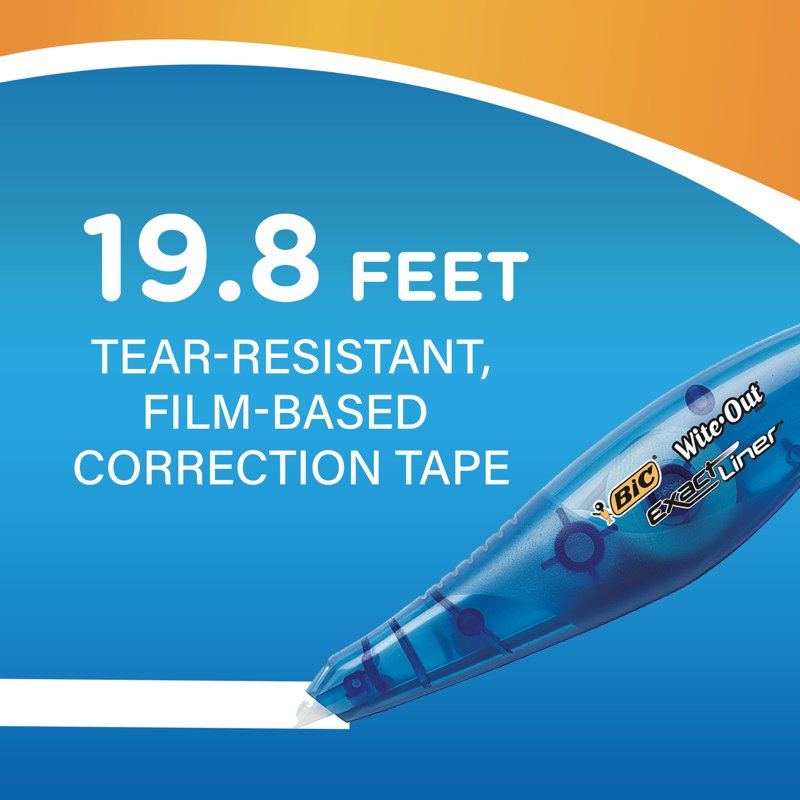 Correction Tape 4-Pack - Tear-Resistant White Office Tape for School & Office