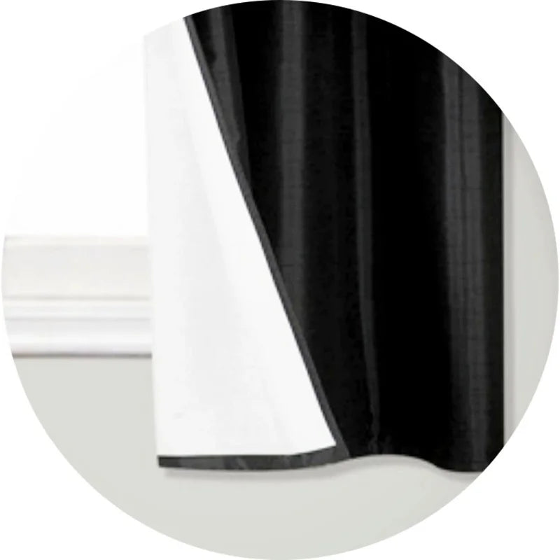 Short Window Curtain Set with Foam Backing Grommet Panels for Kitchen & Small Windows